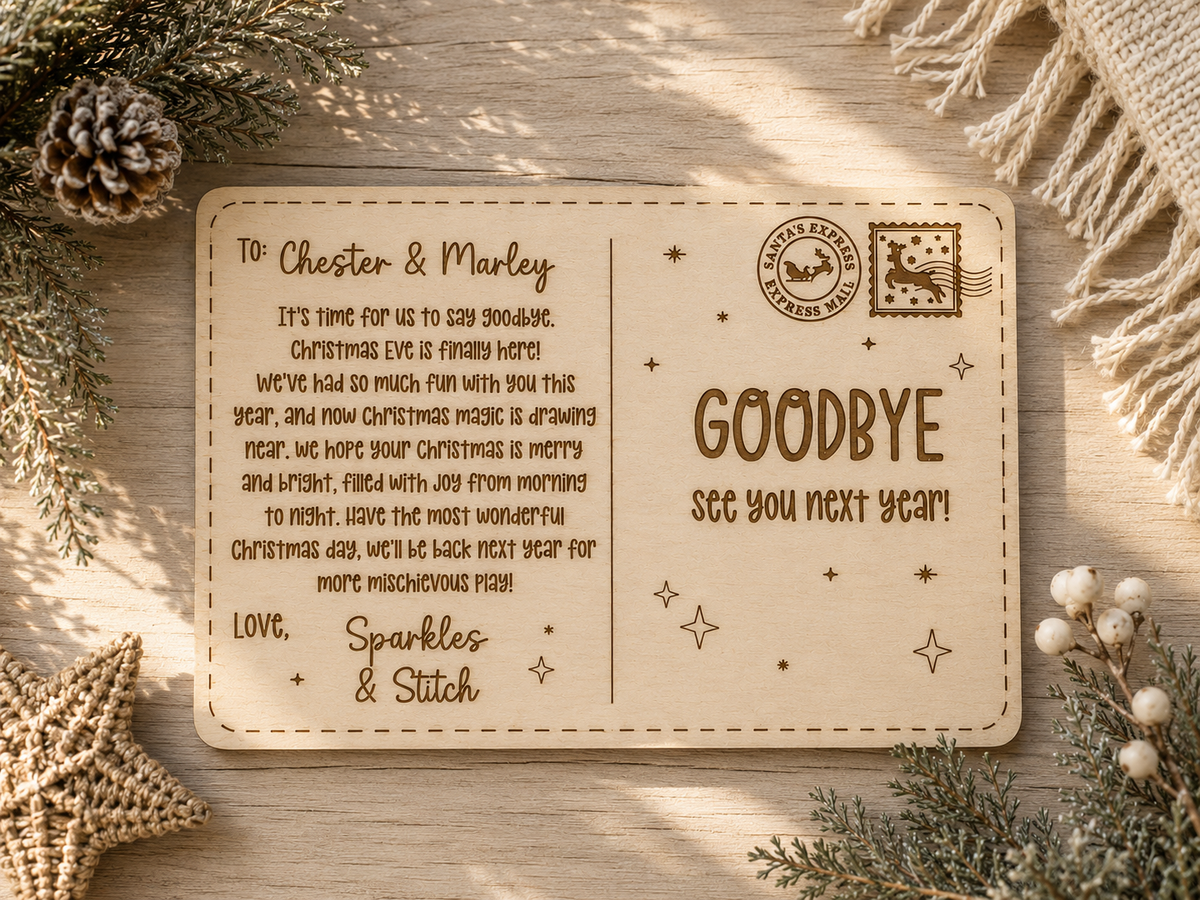 Elf Goodbye Postcard