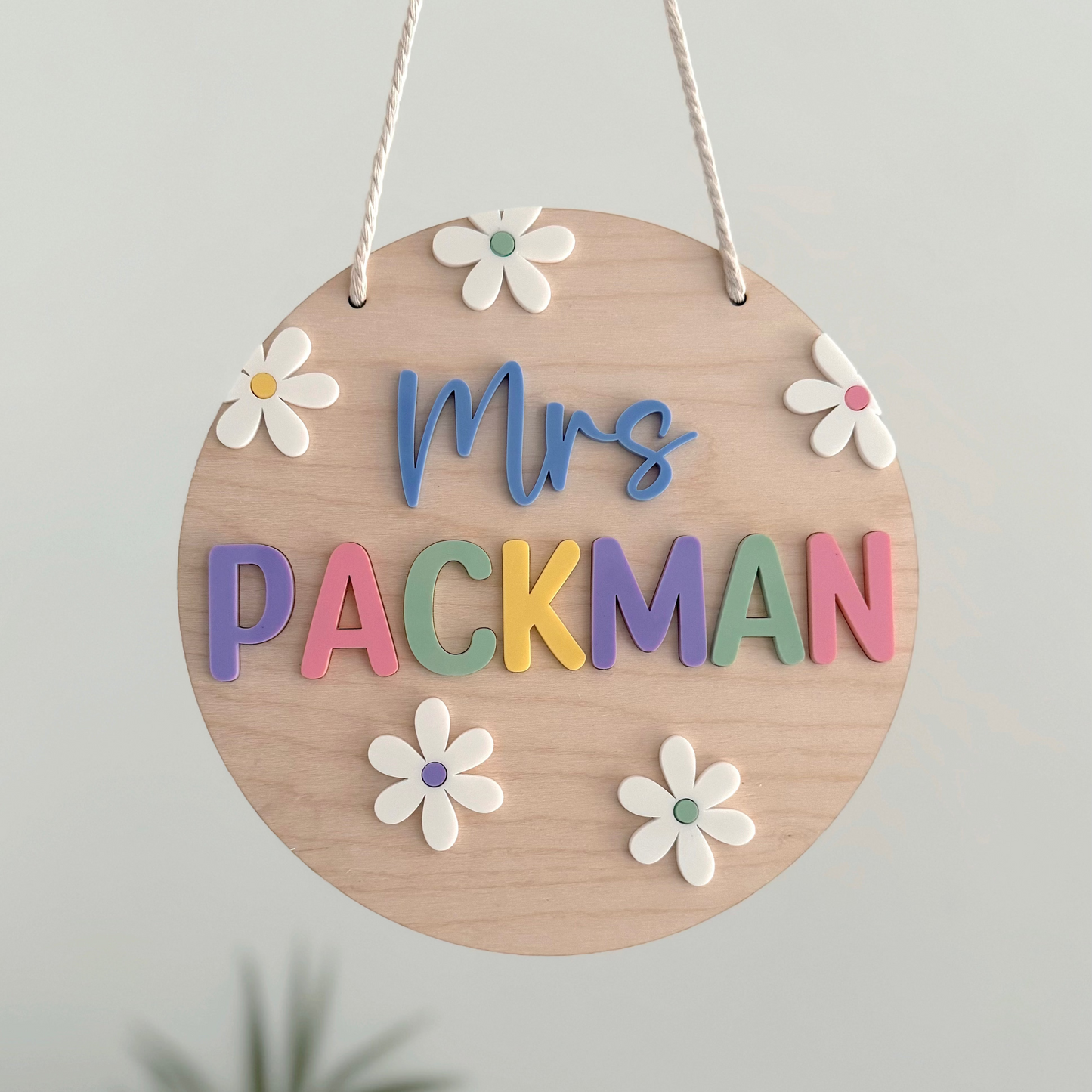 Personalised Teacher Door Sign