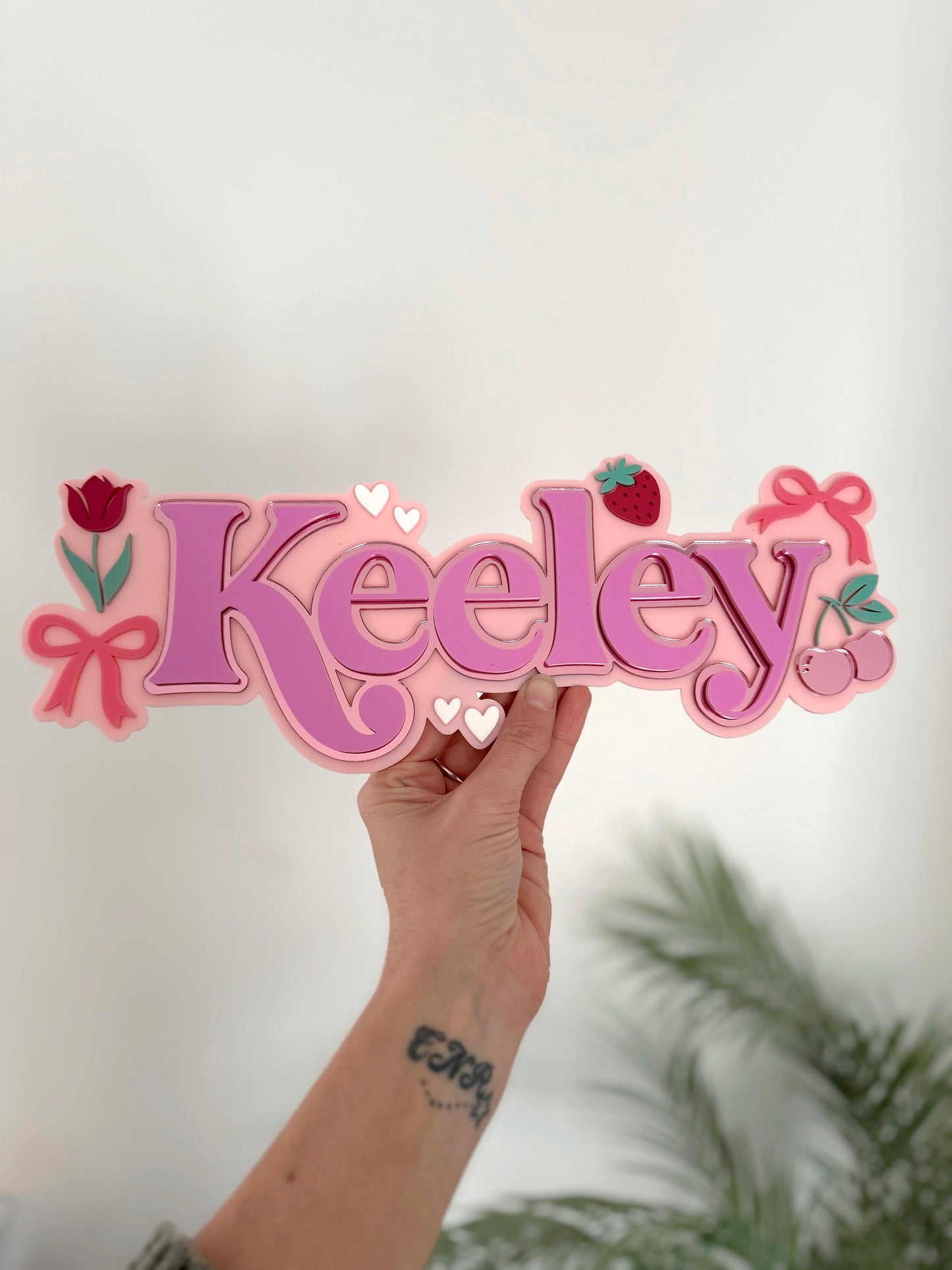 Coquette Name Plaque