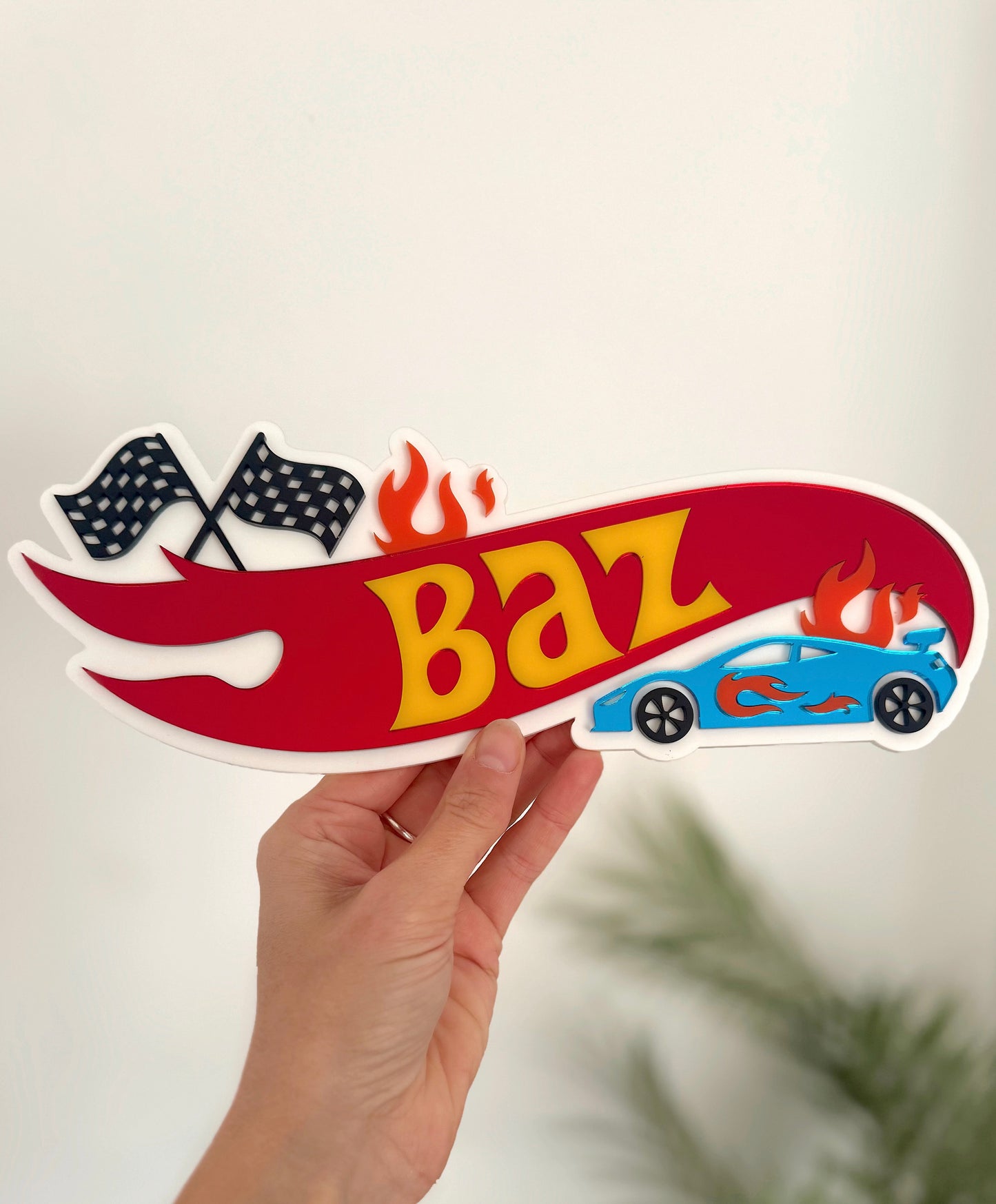 Hot Wheels Name Plaque