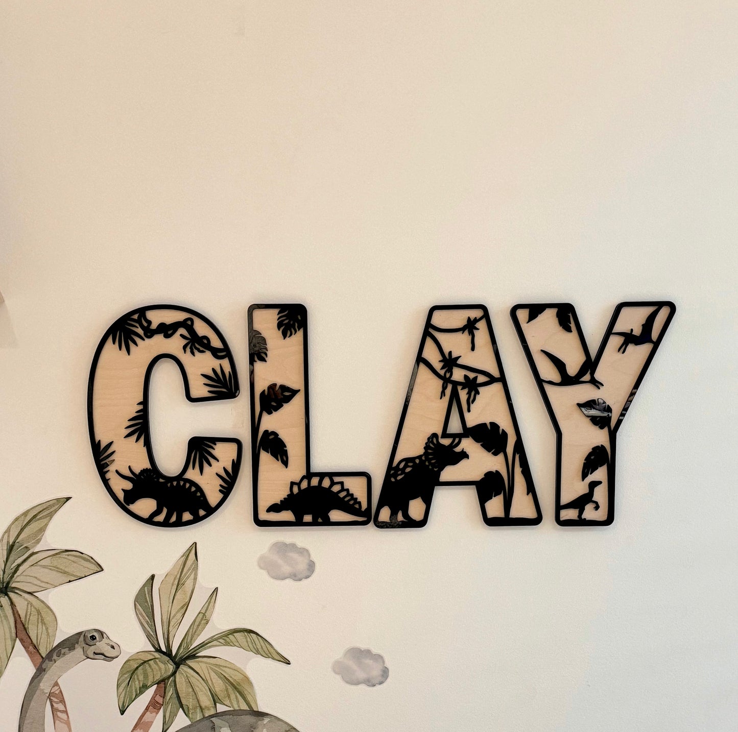 Dinosaur Initial Name Sign