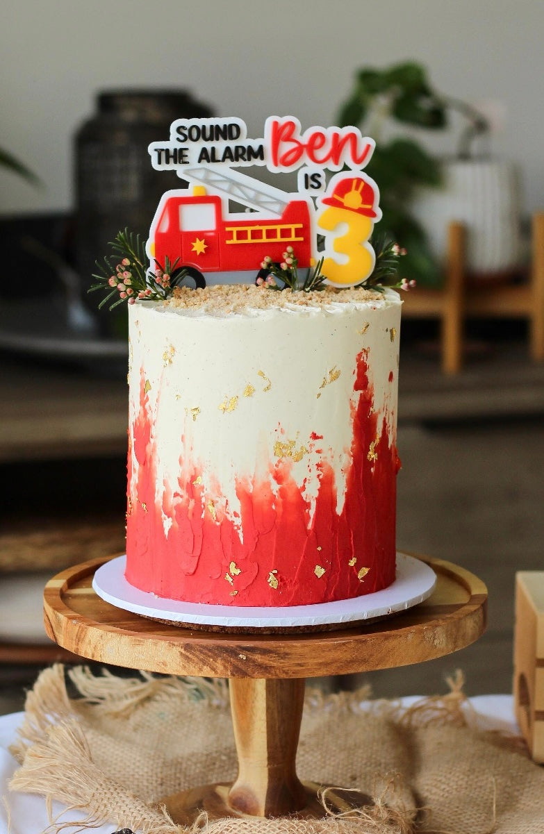 Fire Truck Cake Topper