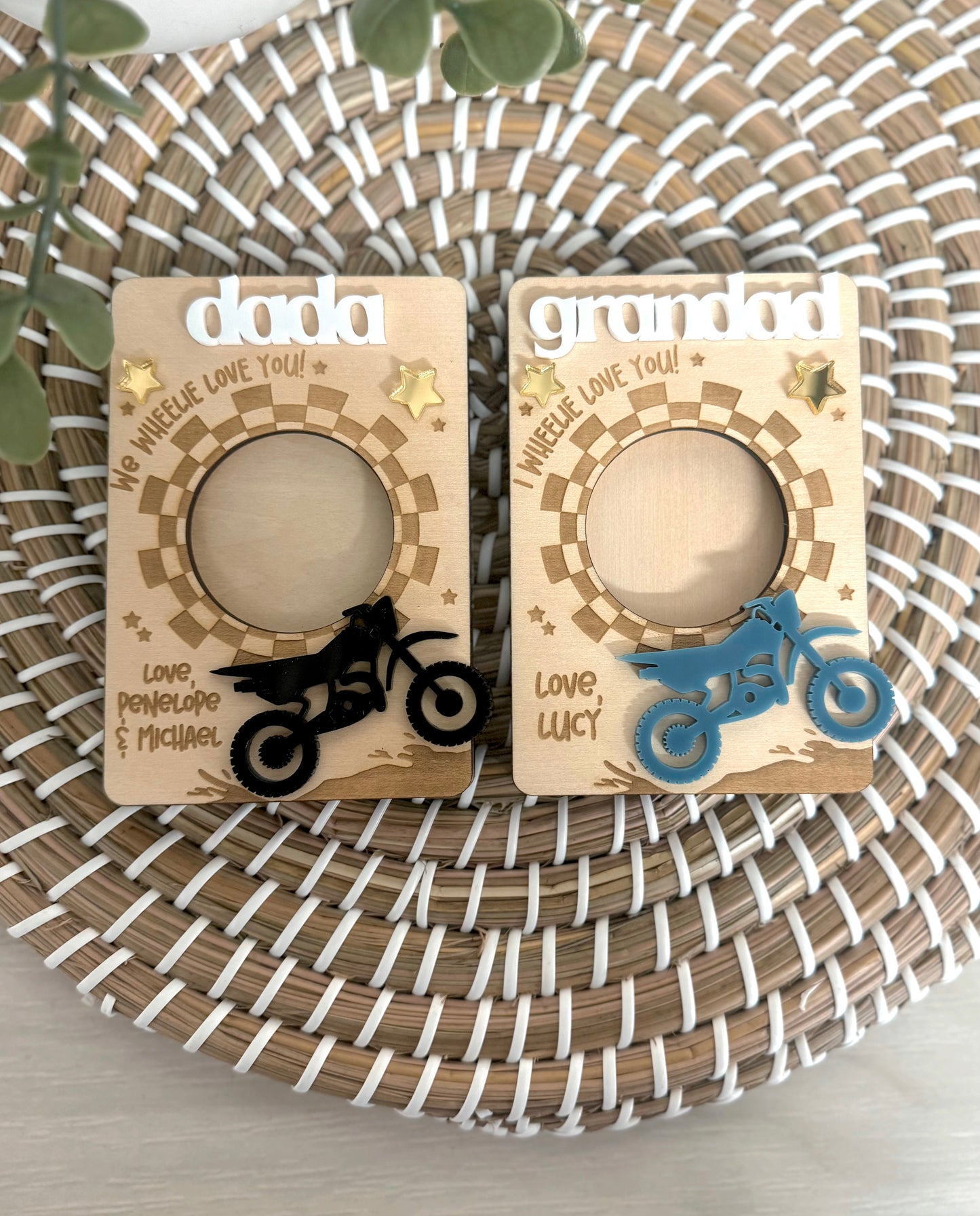 Father's Day Motorbike Photo Fridge Magnet