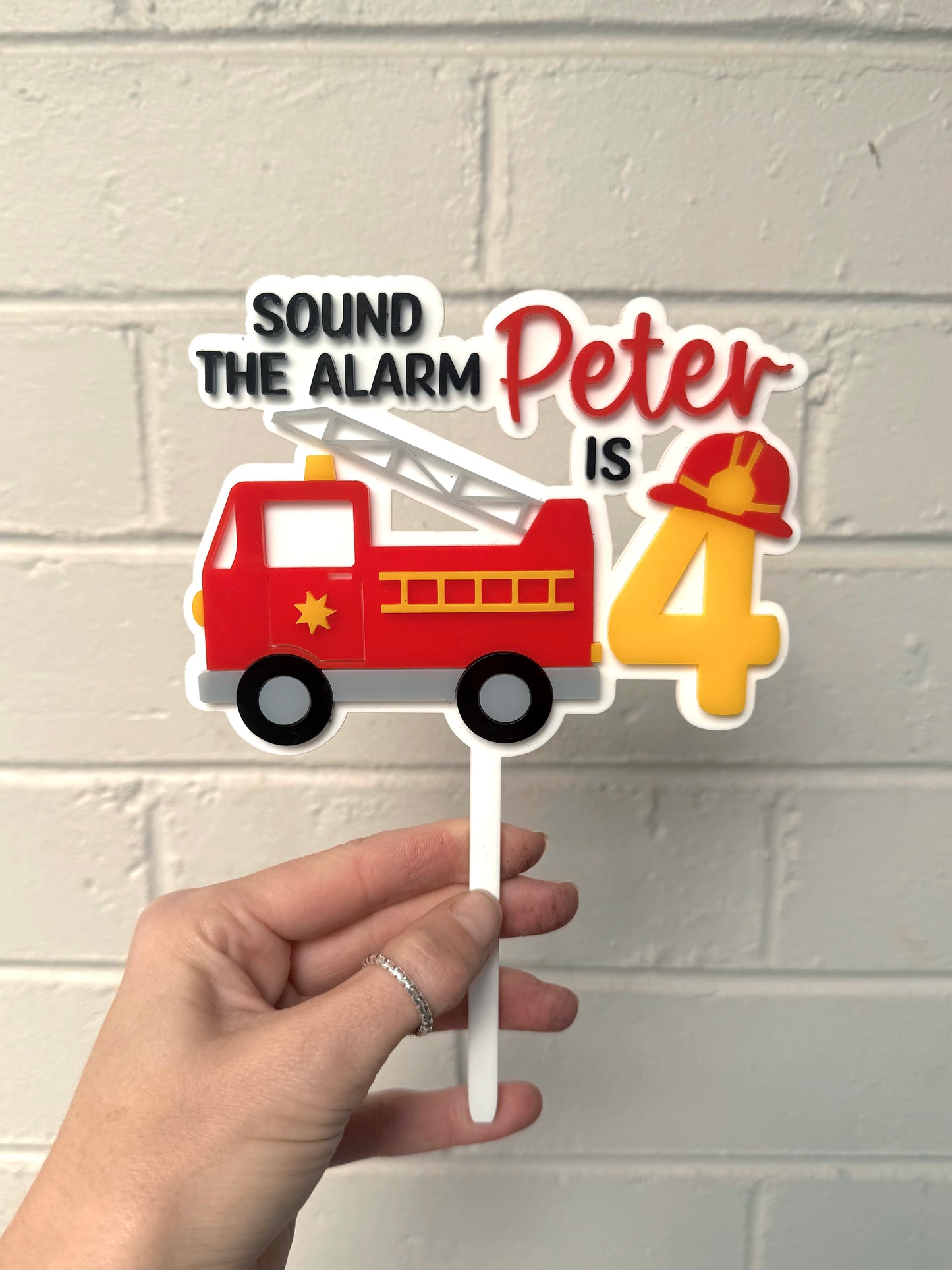 Fire Truck Cake Topper