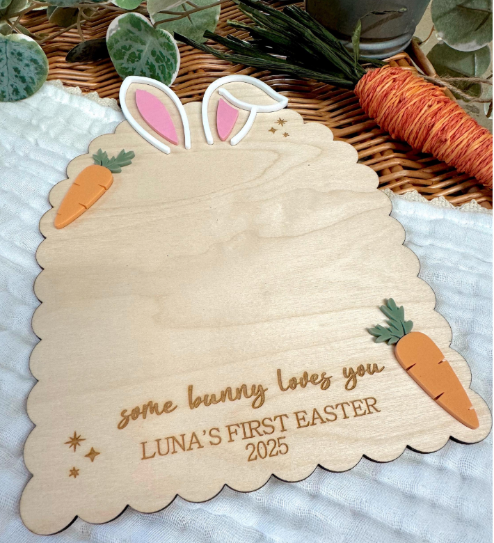 My First Easter Footprint Plaque