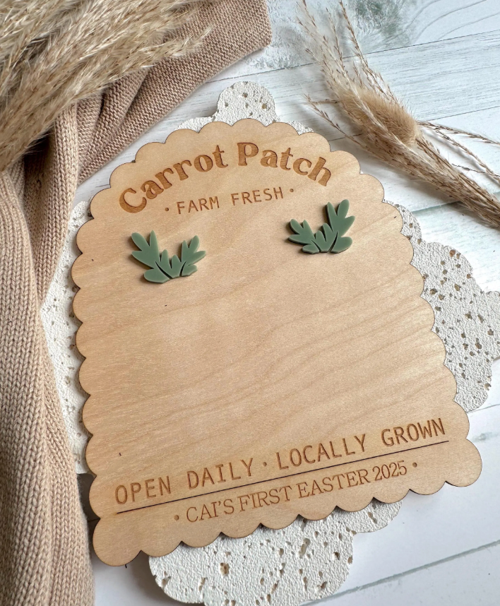 My First Easter Carrot Footprint Plaque