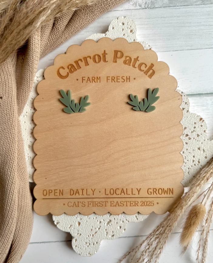 My First Easter Carrot Footprint Plaque