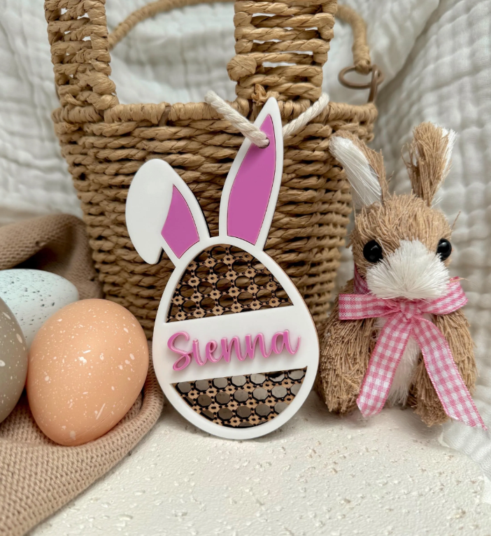 Rattan Easter Basket Tag