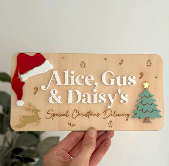 Interchangeable Christmas Crate Plaque