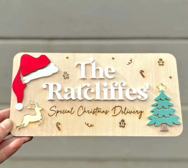 Interchangeable Christmas Crate Plaque