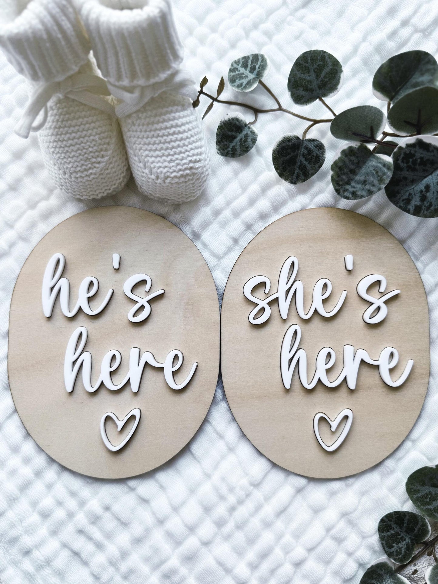 Pregnancy Announcement Duo Plaques