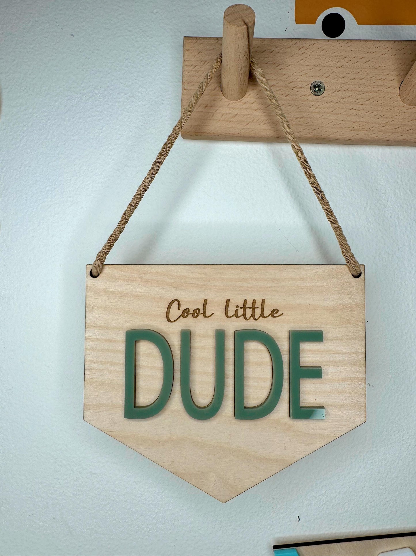 Cool Little Dude Mini Hanging Plaque