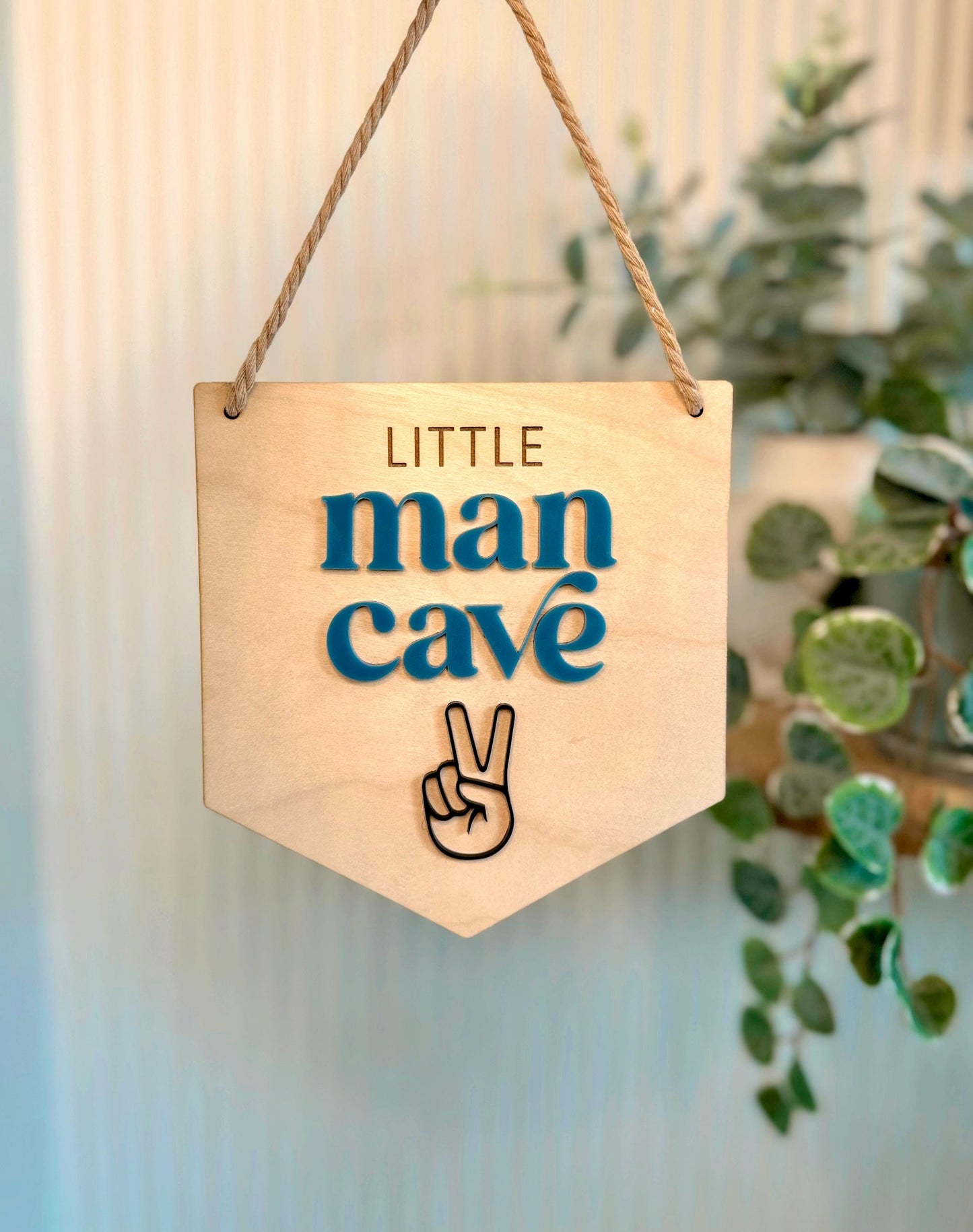 Little Man Cave Sign Pennant
