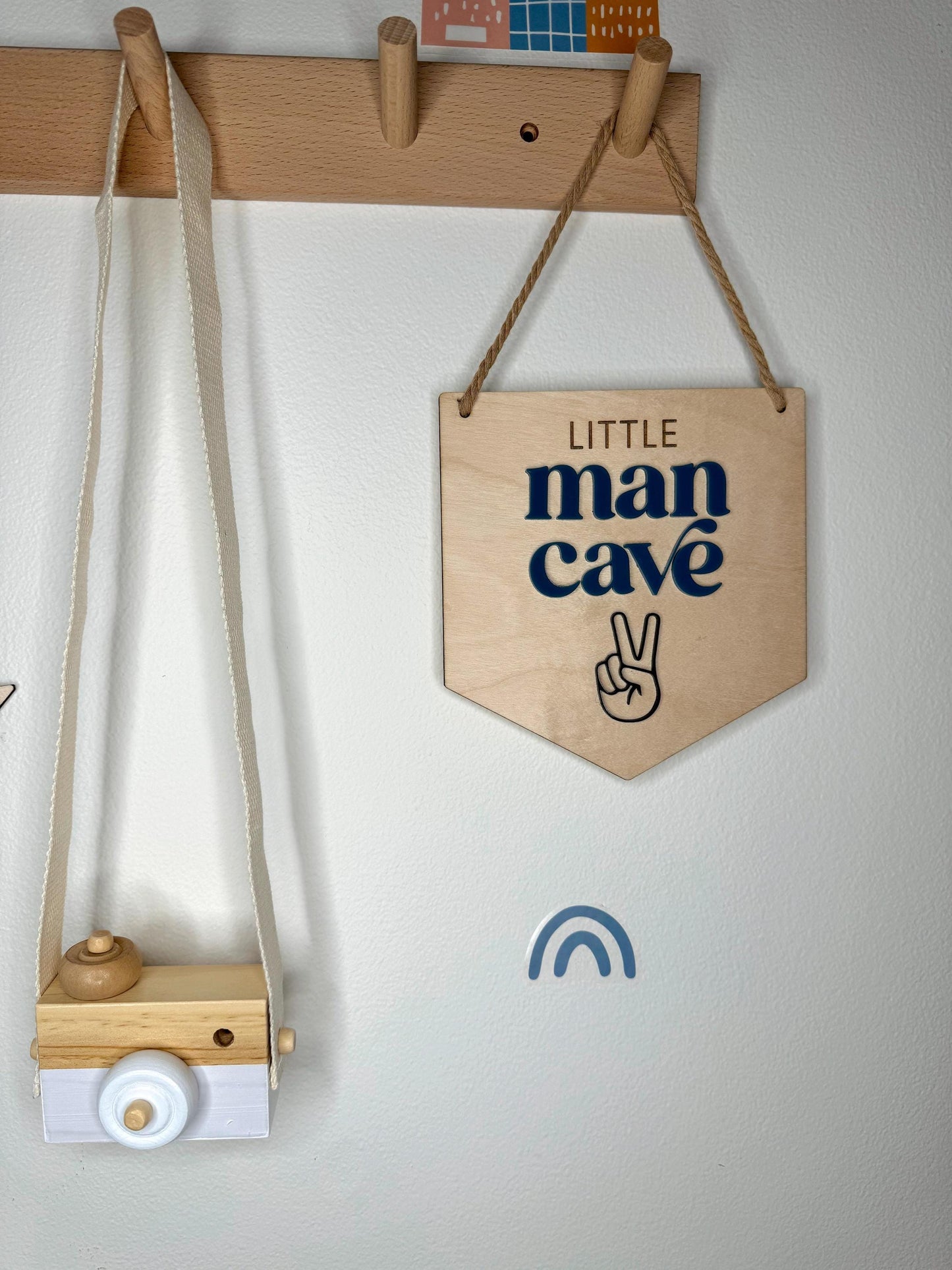 Little Man Cave Sign Pennant