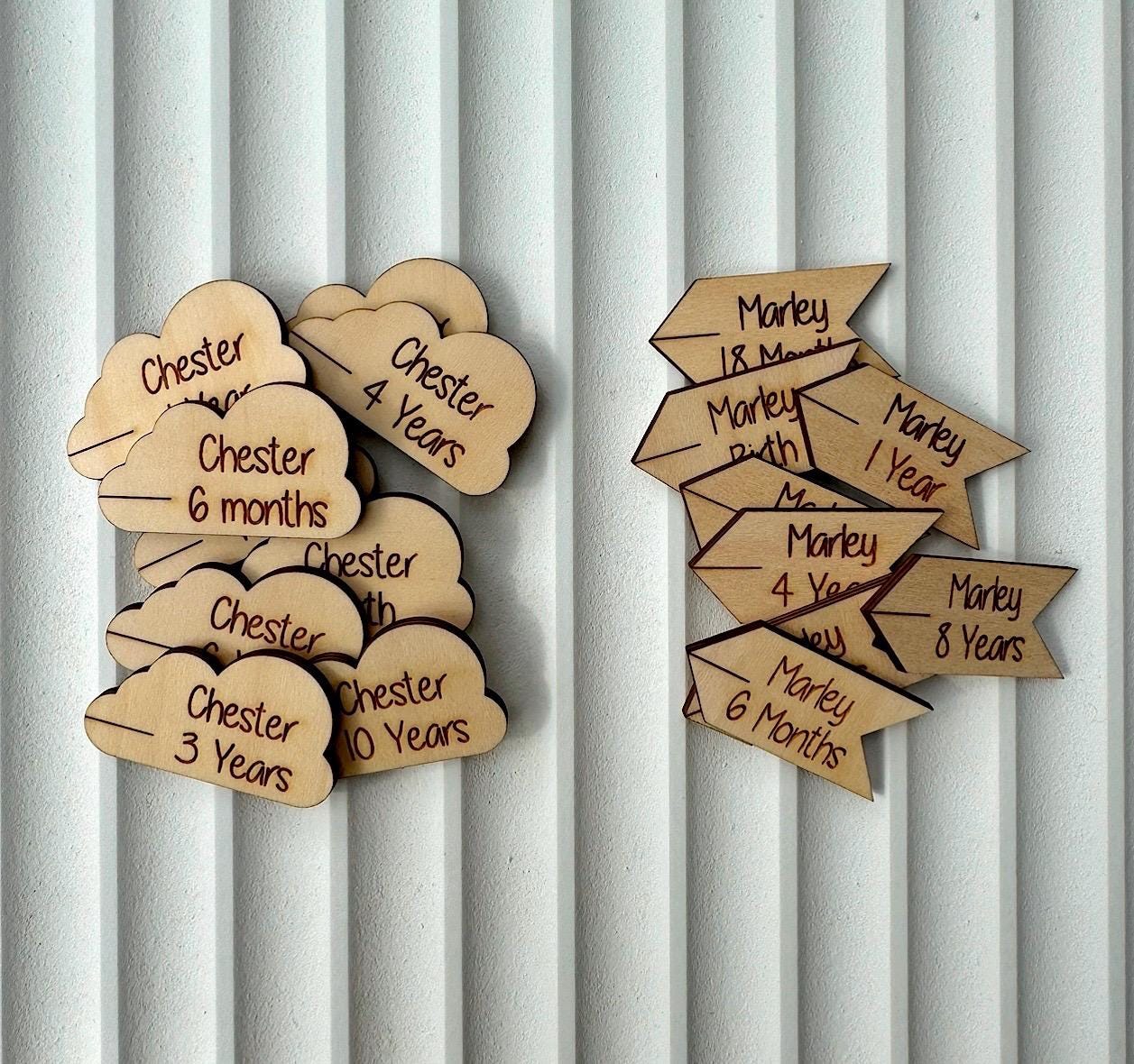 Wooden Growth Chart Markers