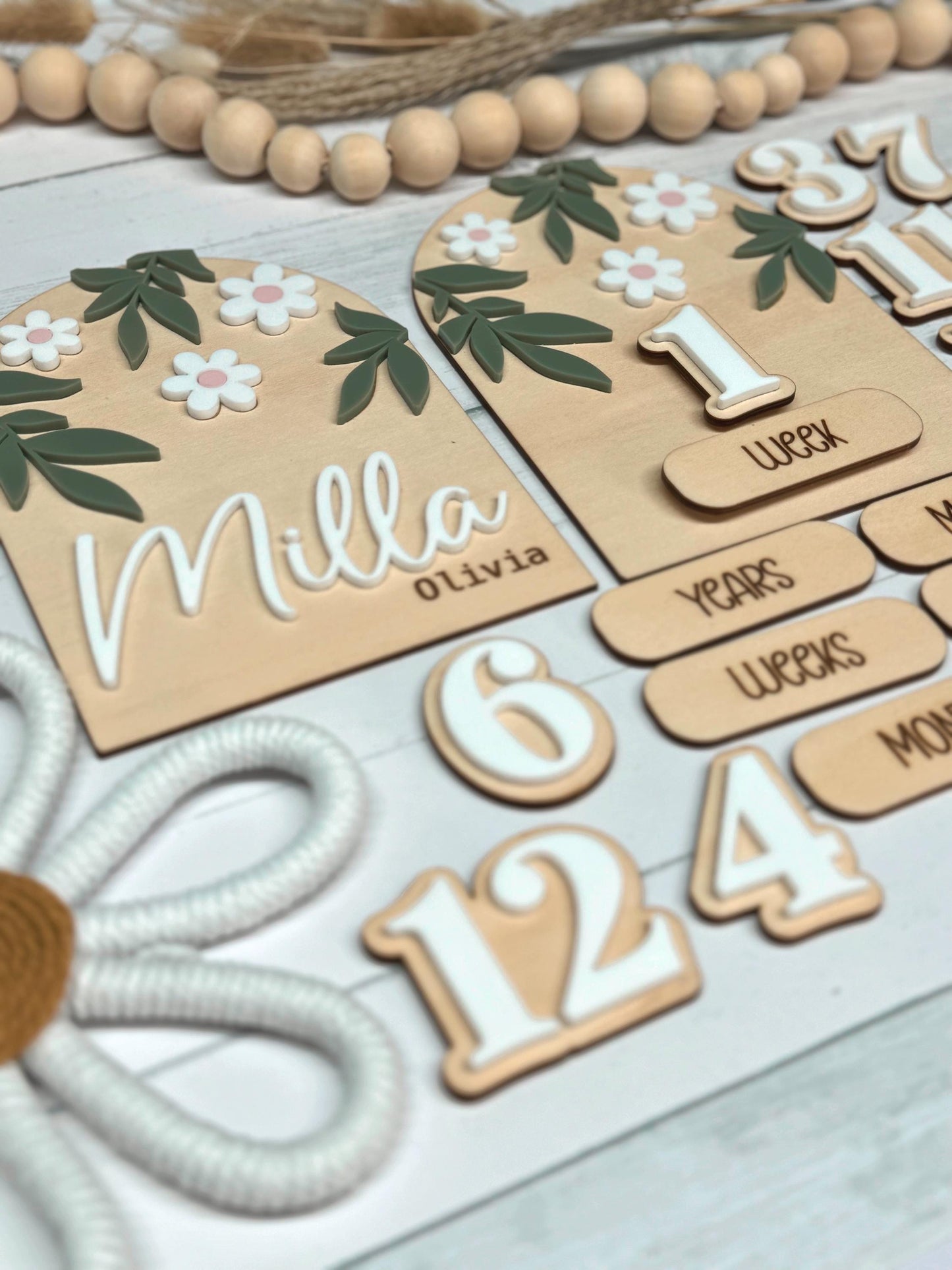 Daisy Interchangeable Baby Milestone