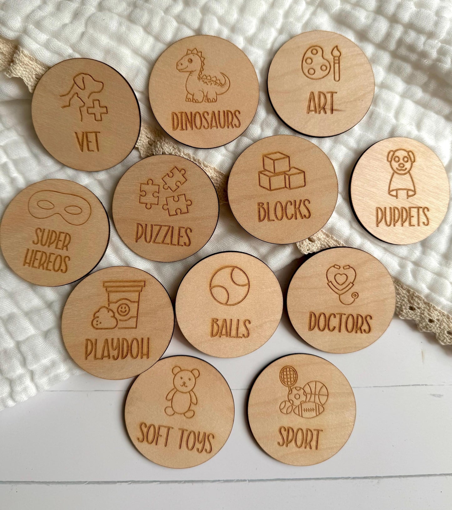 Wooden Trofast Toy Labels