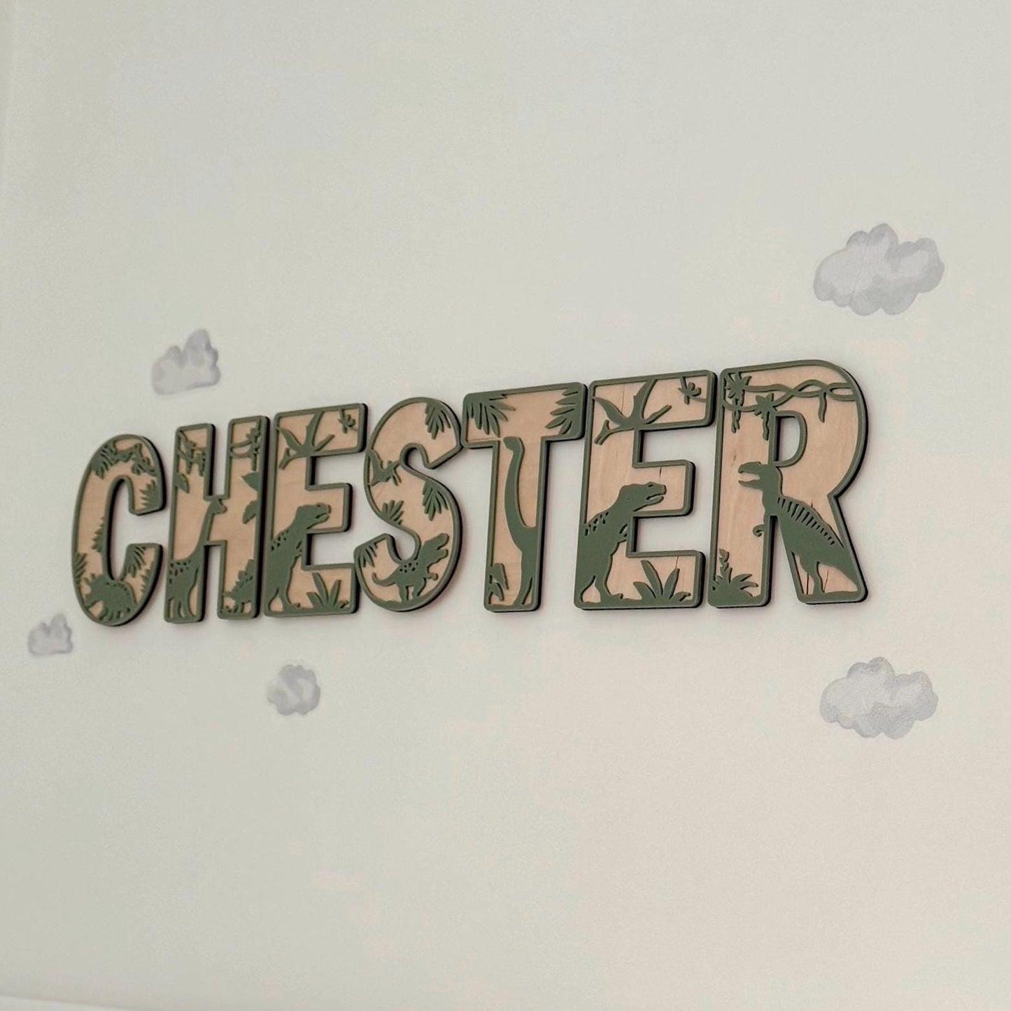 Dinosaur Initial Name Sign