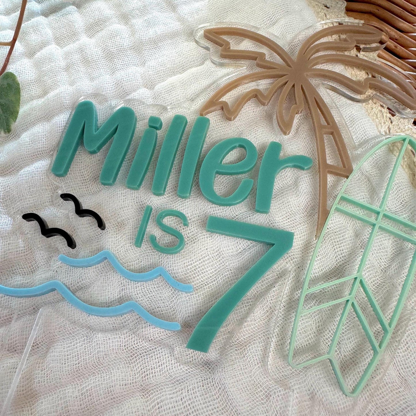 Surf Cake Topper