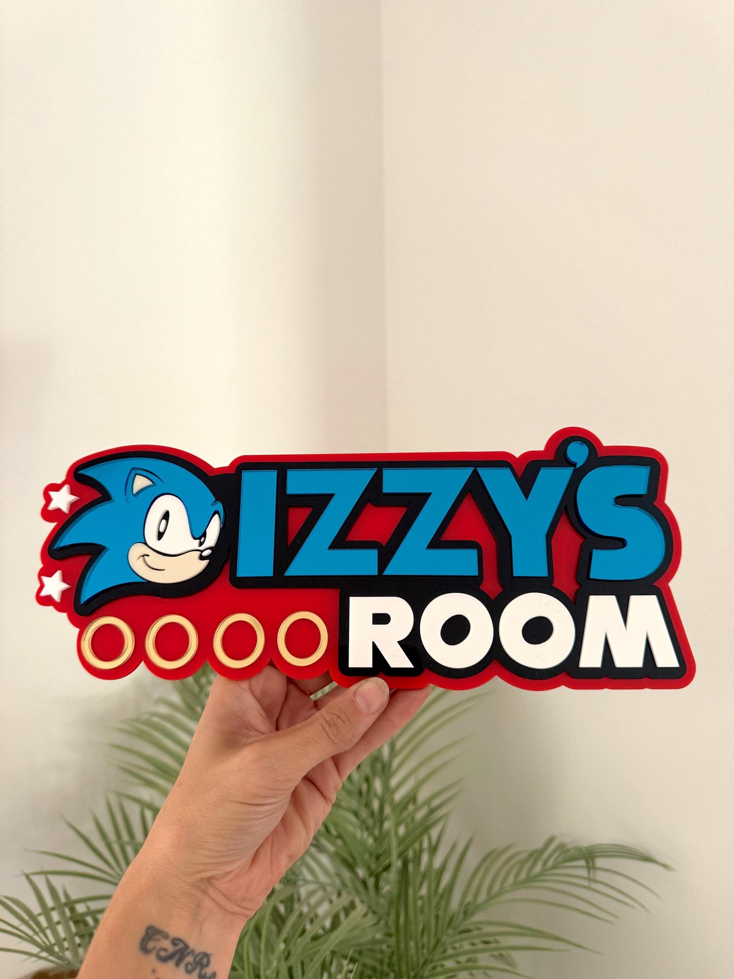 Sonic Hedgehog Name Plaque