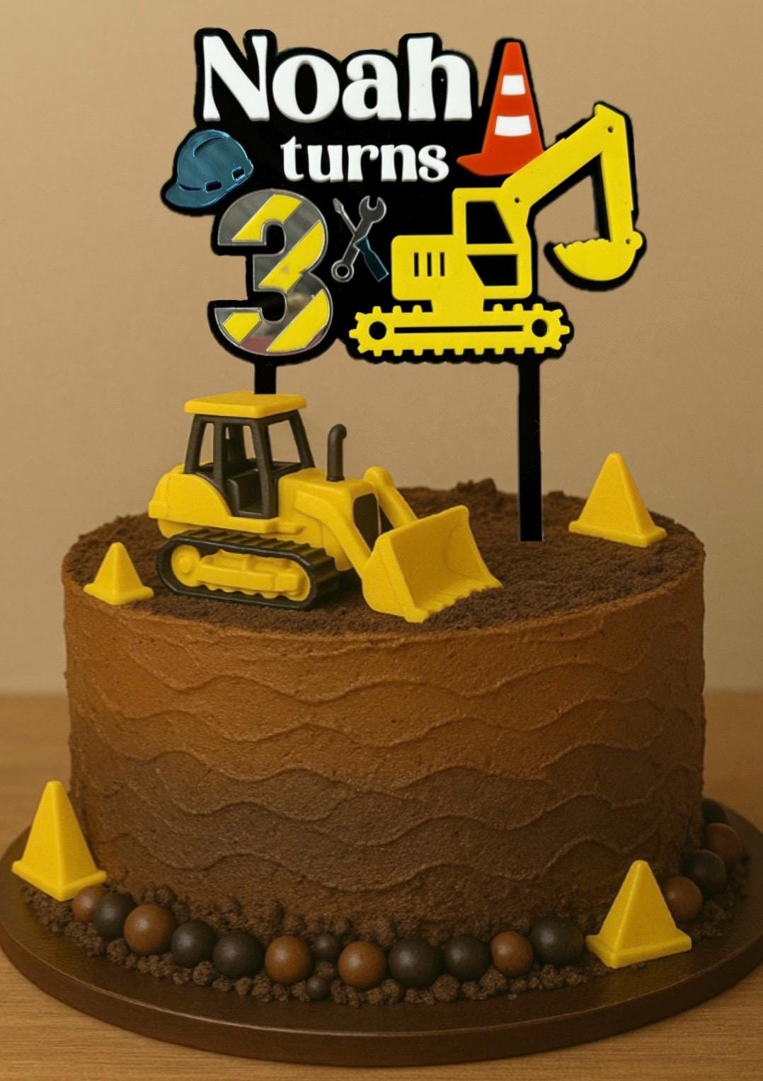 Construction Cake Topper