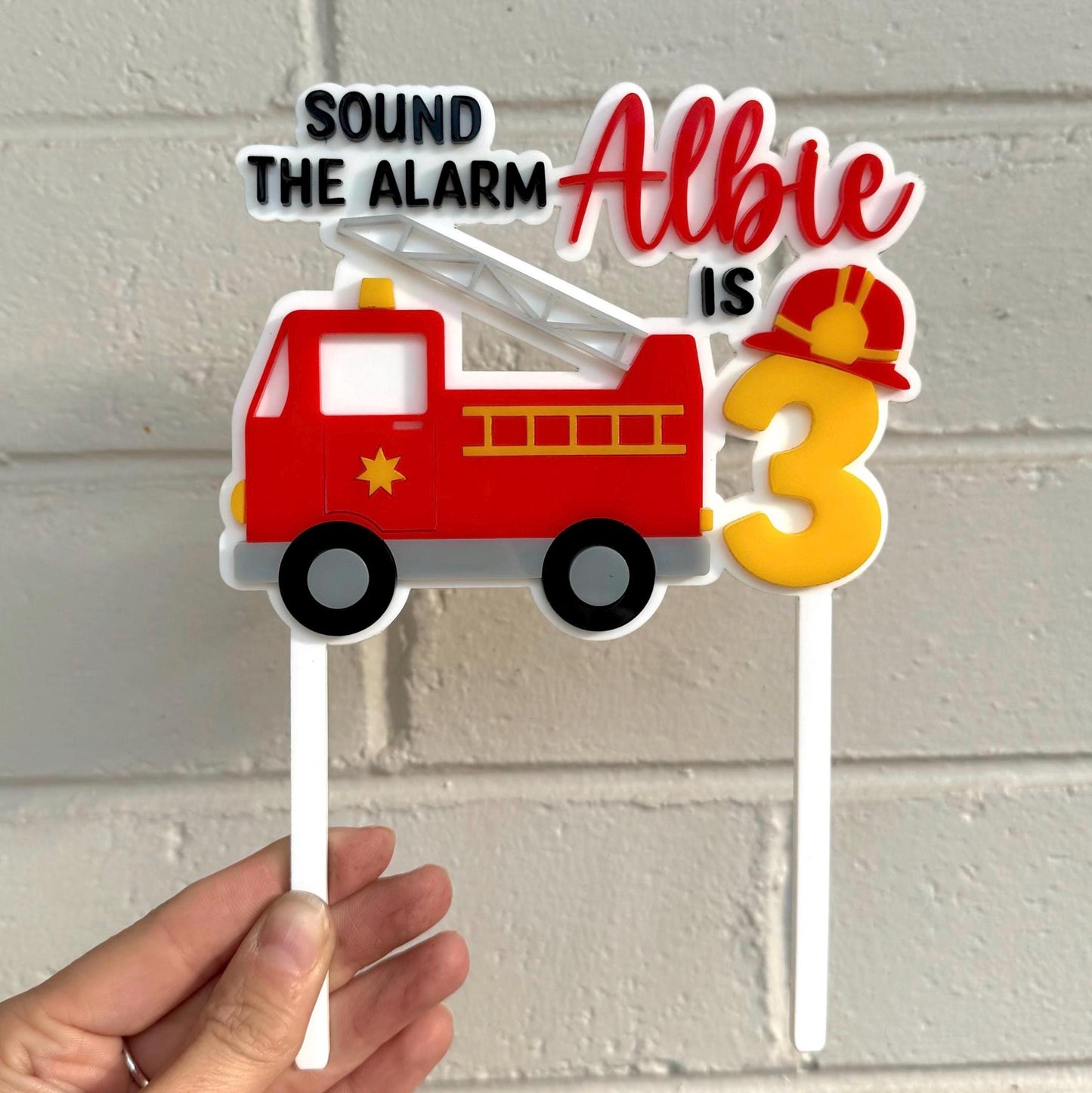 Fire Truck Cake Topper