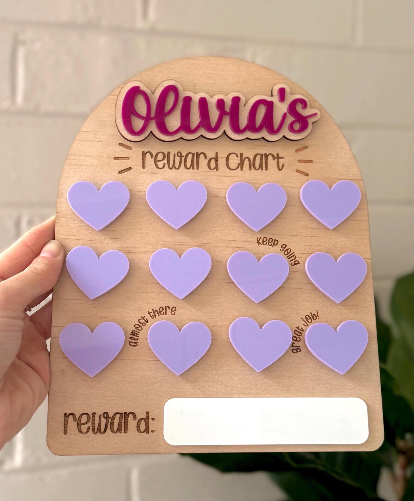 Love Heart Reward Chart