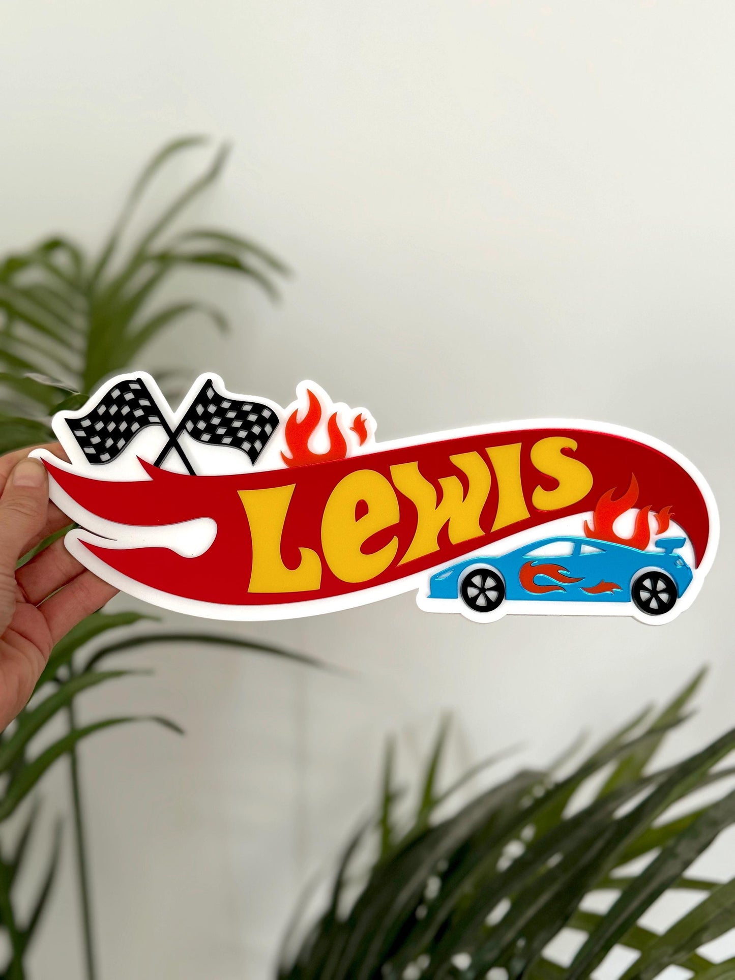 Hot Wheels Name Plaque