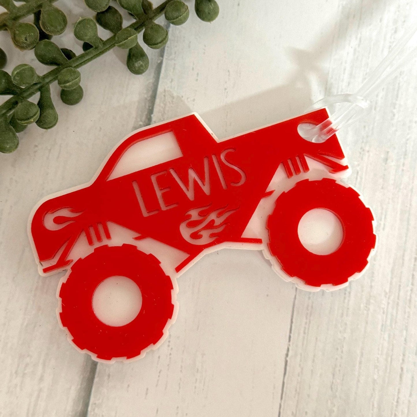 Monster Truck Bag Tag