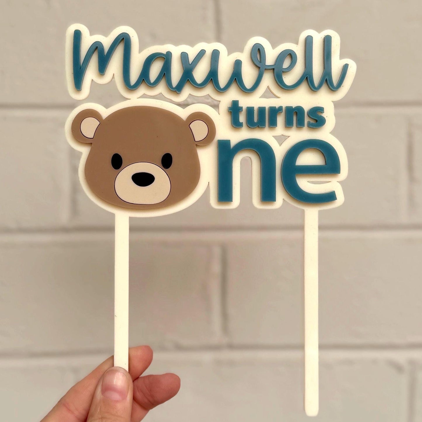 Beary First Cake Topper