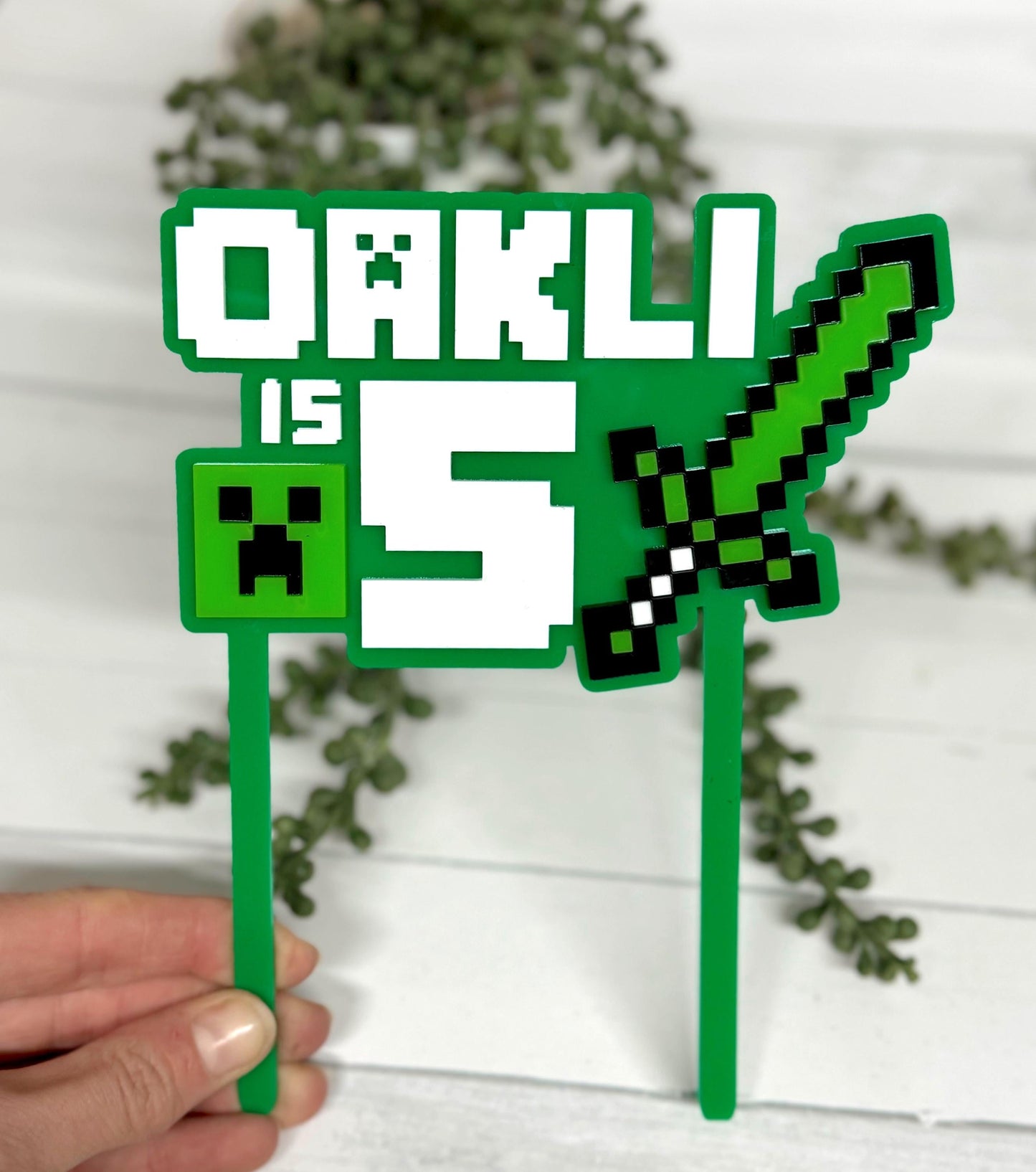 Mine Craft Cake Topper