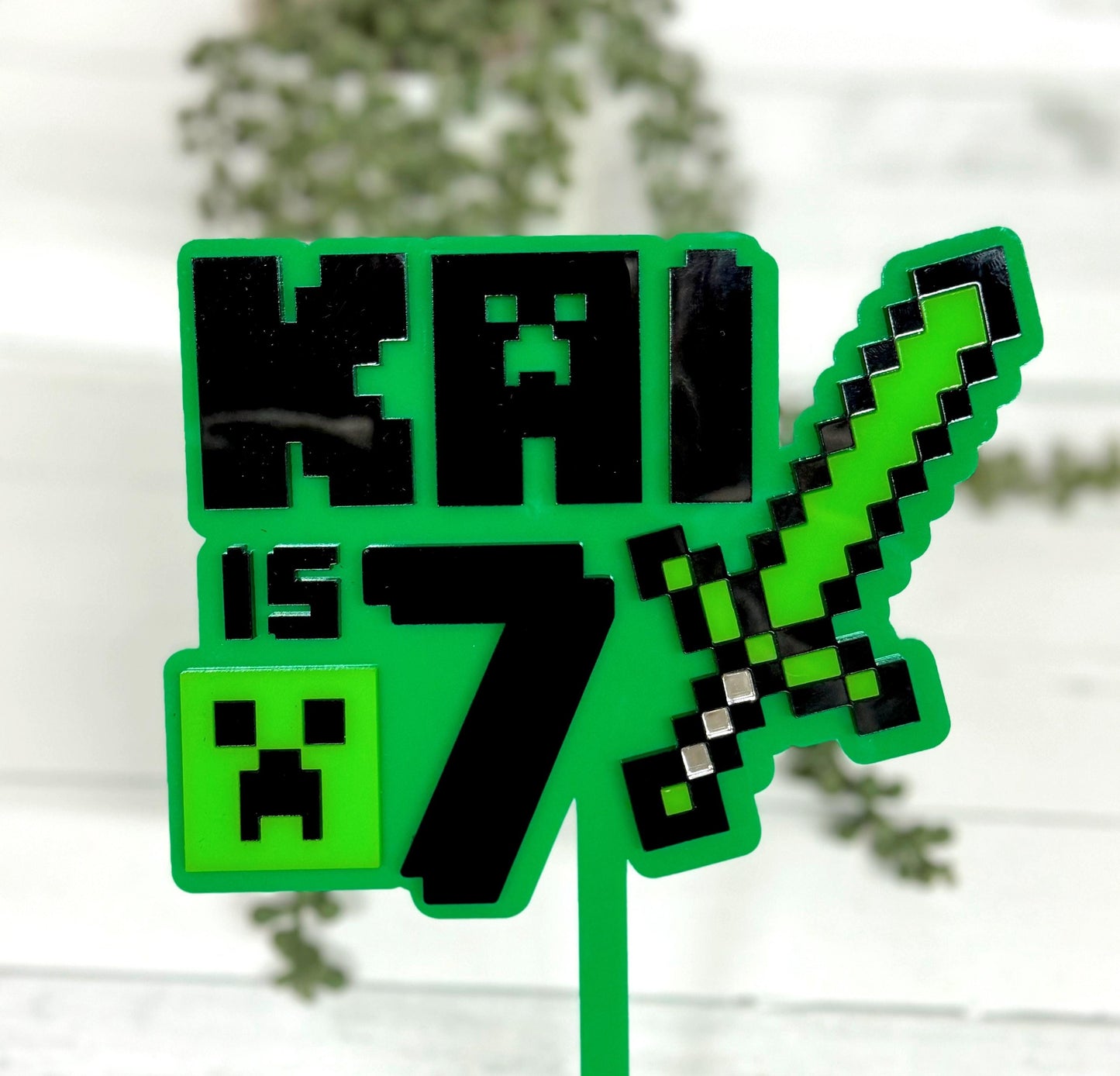 Mine Craft Cake Topper