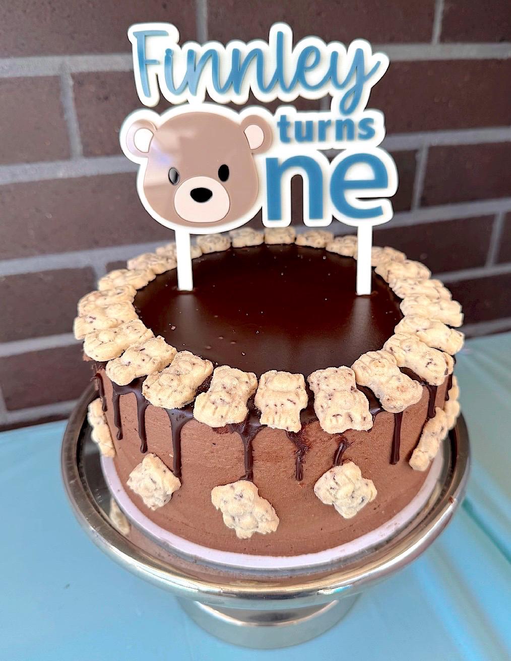 Beary First Cake Topper