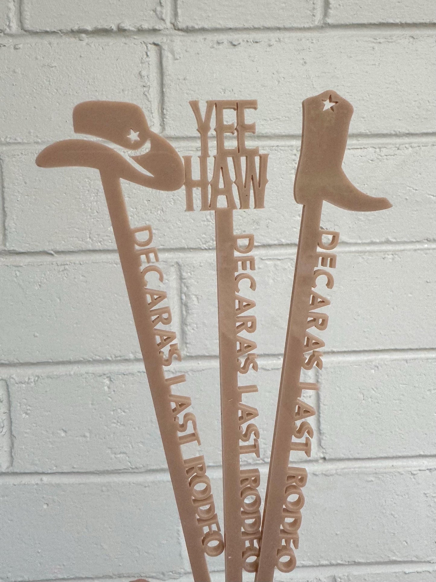 Cowgirl Bridal Shower Cocktail Stirrers