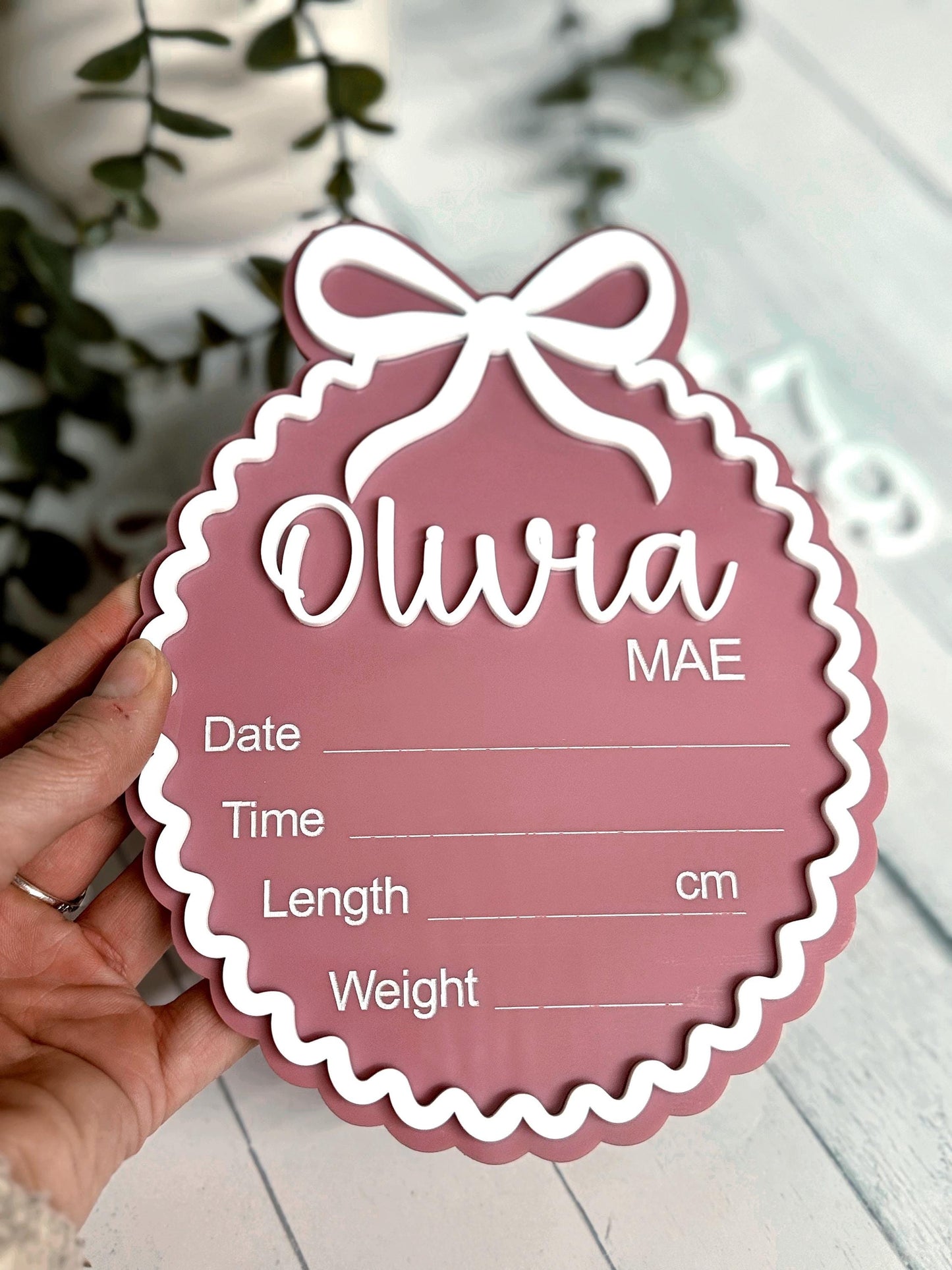 Bow Birth Announcement