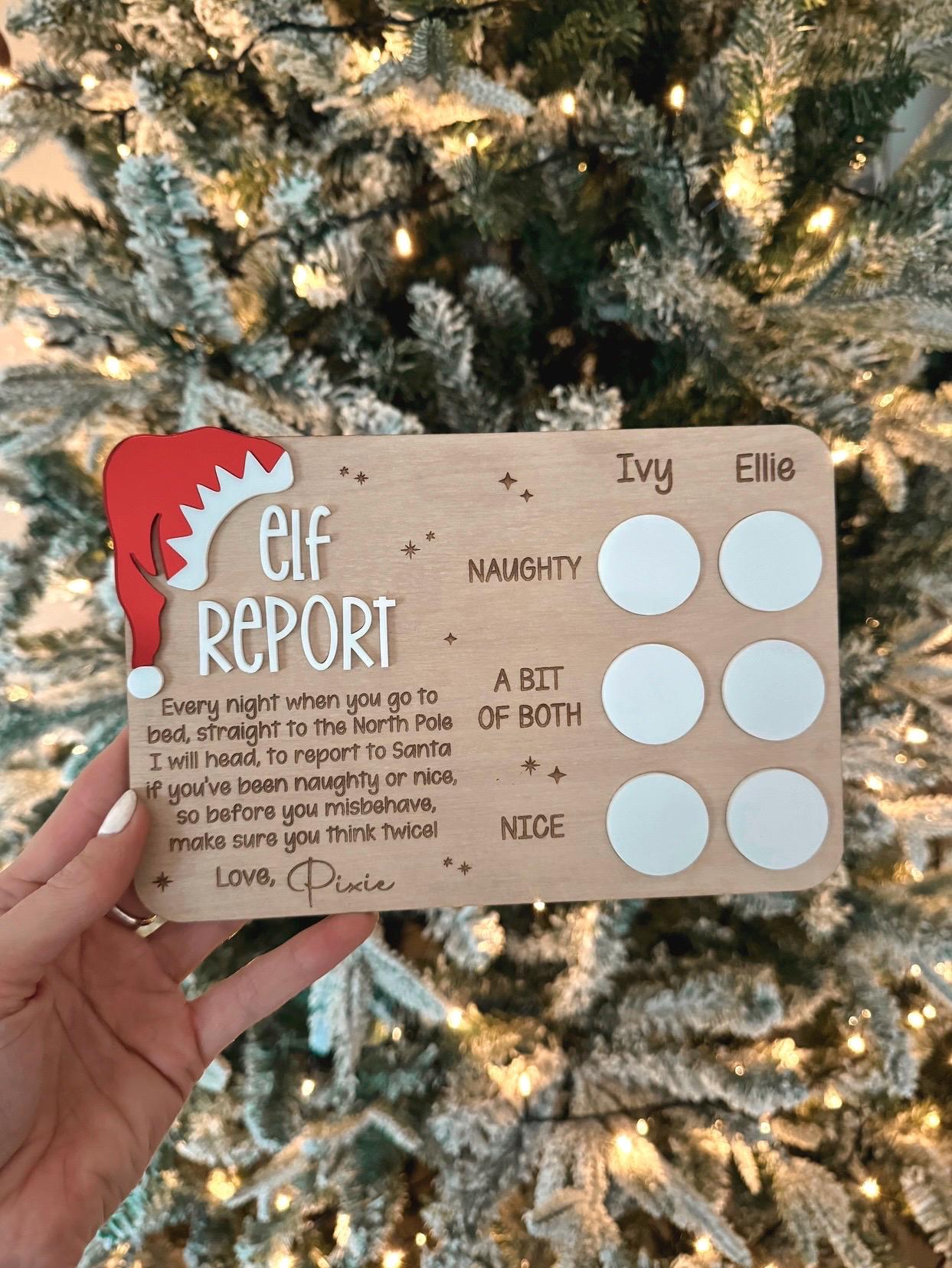 Elf Report Plaque