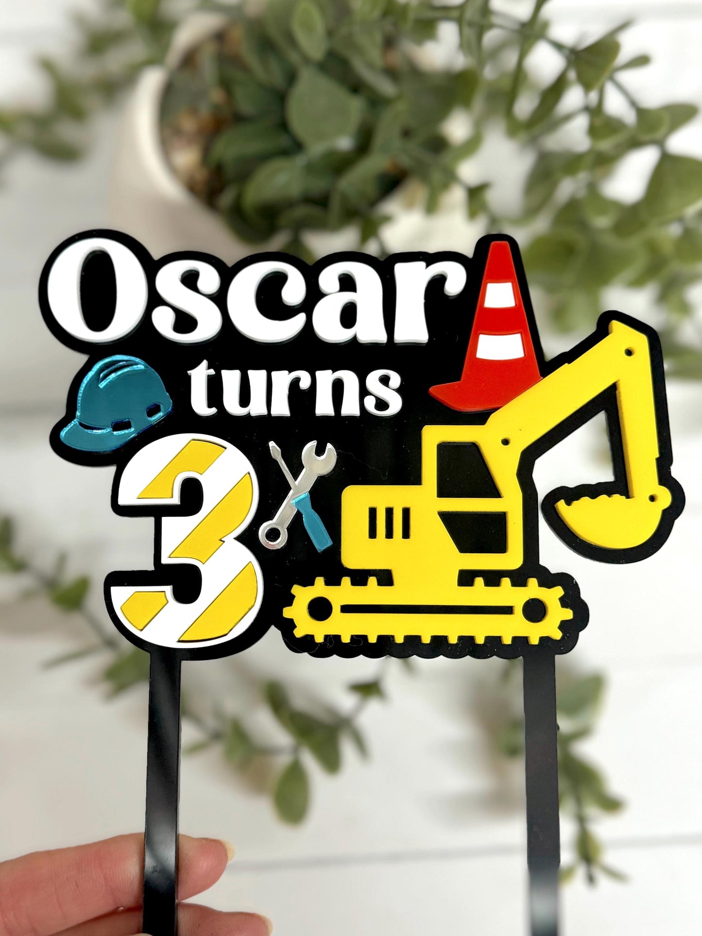 Construction Cake Topper