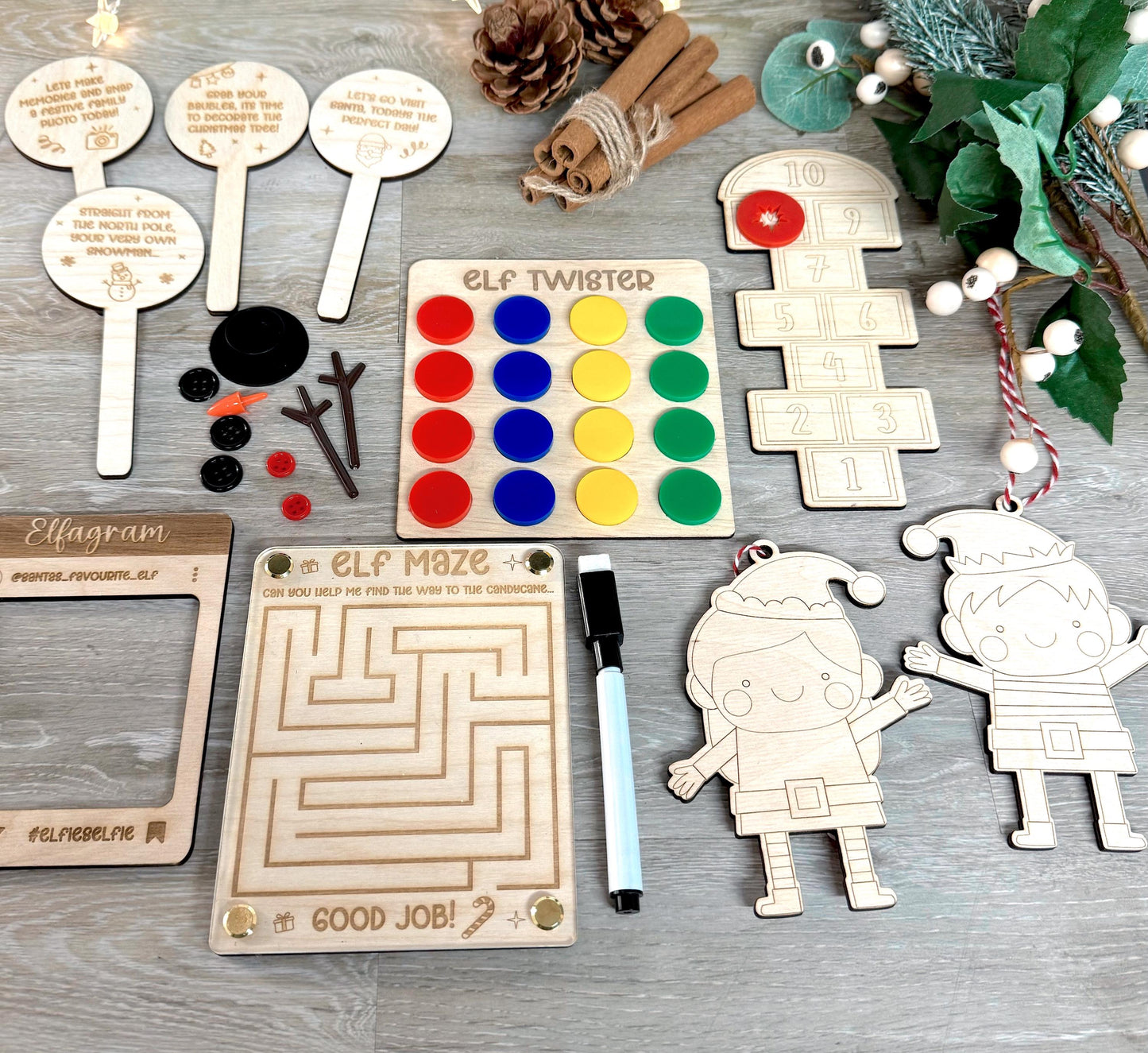 Wooden Elf Props (Set 4)