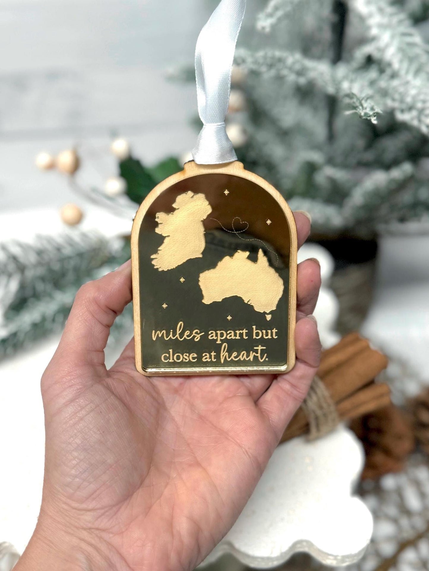 Miles Apart Long Distance Ornament