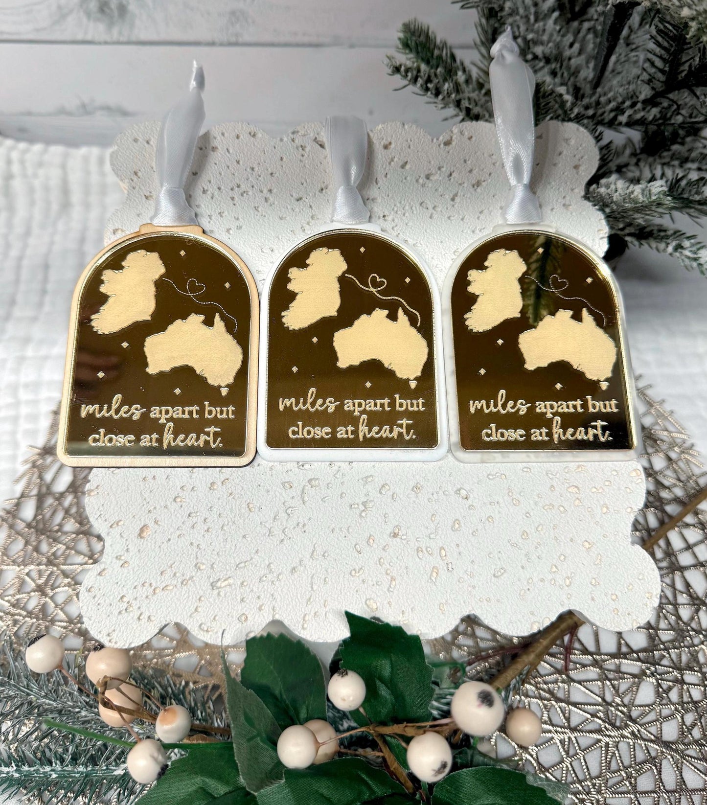 Miles Apart Long Distance Ornament