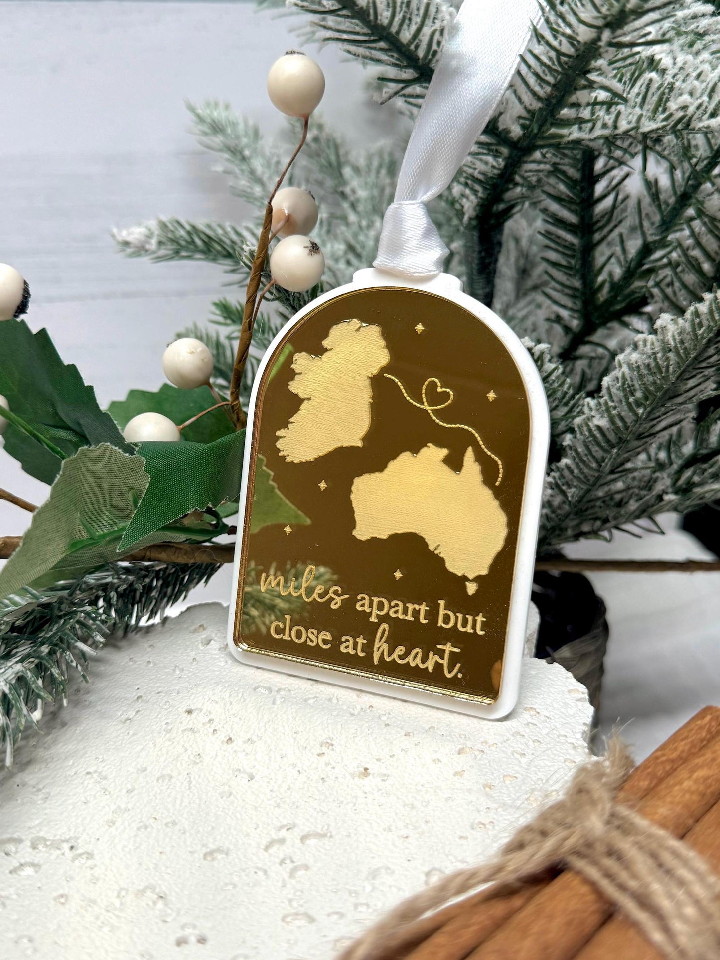 Miles Apart Long Distance Ornament