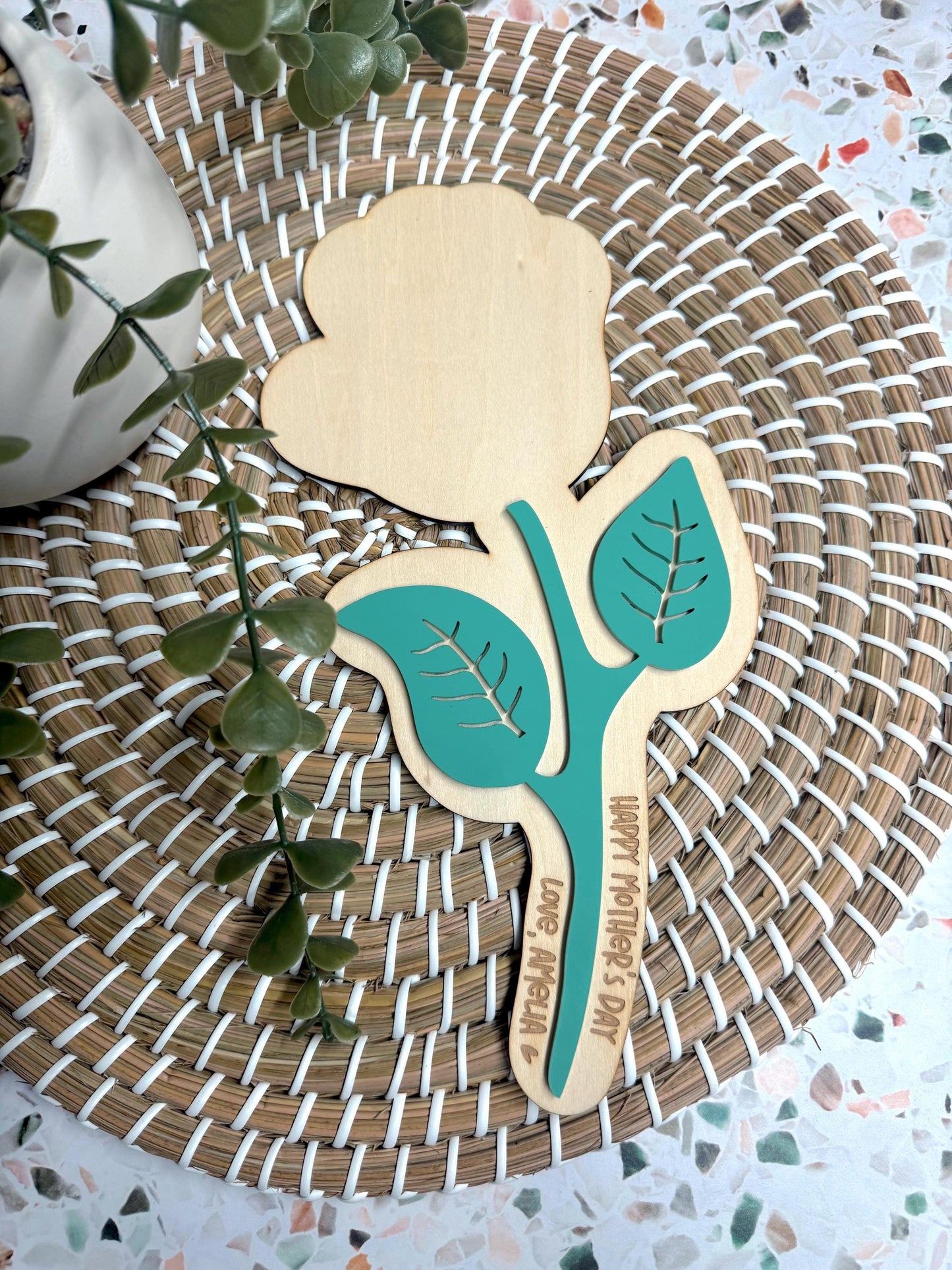 Personalised Mother's Day Hand Print Sign (Single)