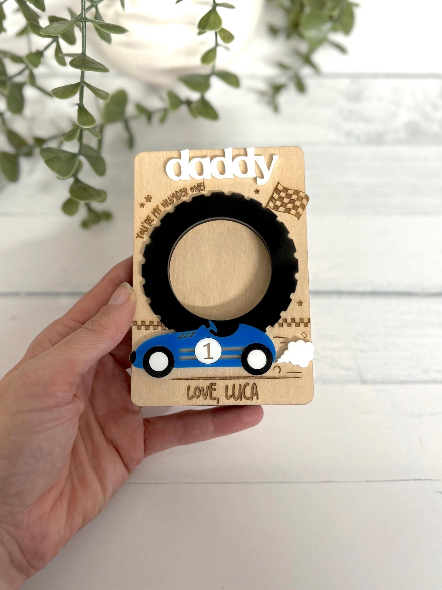 Father's Day Car Photo Fridge Magnet