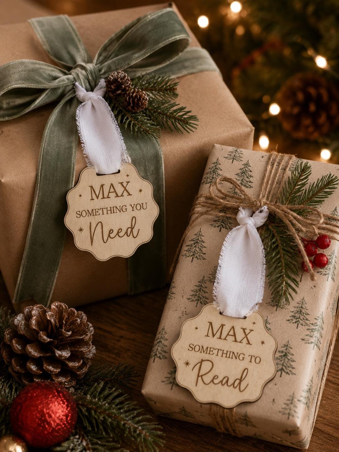 Mindful Christmas Tags - Engraved