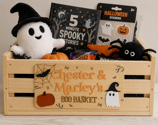 Halloween Boo Box Crate Plaque