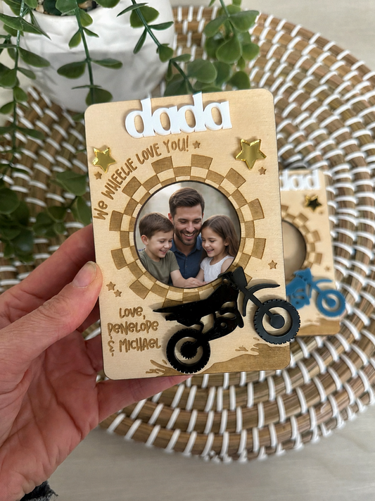 Father's Day Motorbike Photo Fridge Magnet