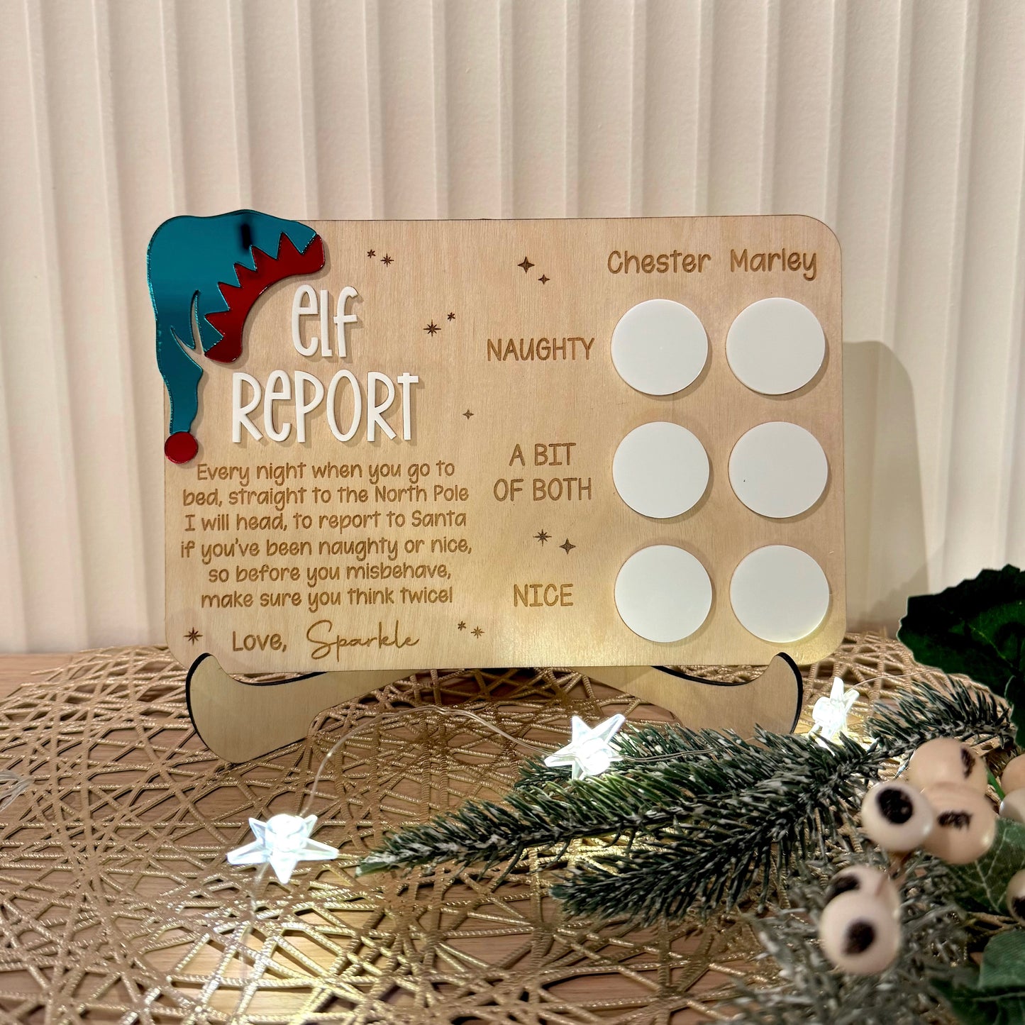 Elf Report Plaque