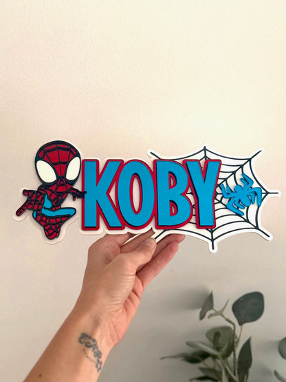 Spider Name Plaque
