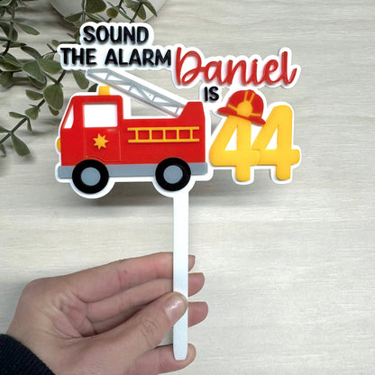 Fire Truck Cake Topper