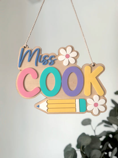 Custom Teacher Door Sign